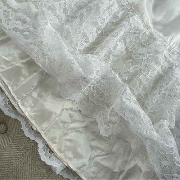 Vintage 80s Slip Betsy’s Things White Lace L - Picture 9 of 9
